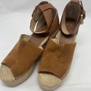 Suede platform sandal. Worn once.